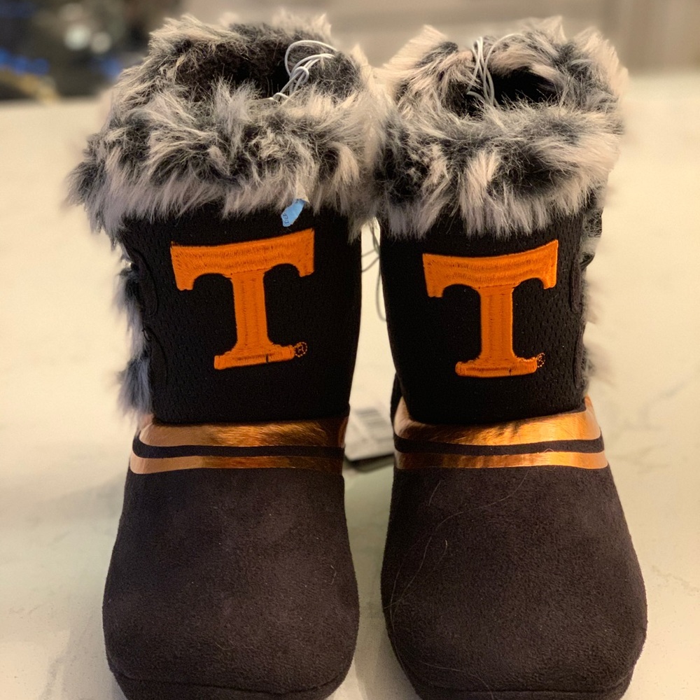 🚫SOLD🚫TN Vols Fur Trimmed House Booties Sz S 5-6 - Picture 6 of 6